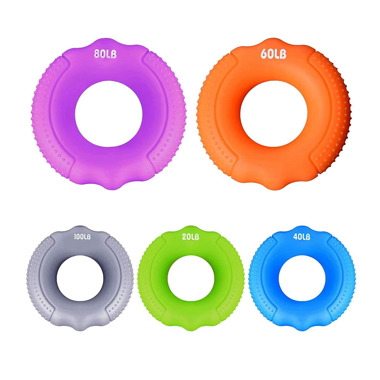 Silicone Finger Gripper Hand Resistance Band Gripping Ring Wrist Stretcher Finger Forearm Trainer Pow Exercise Carpal Expander