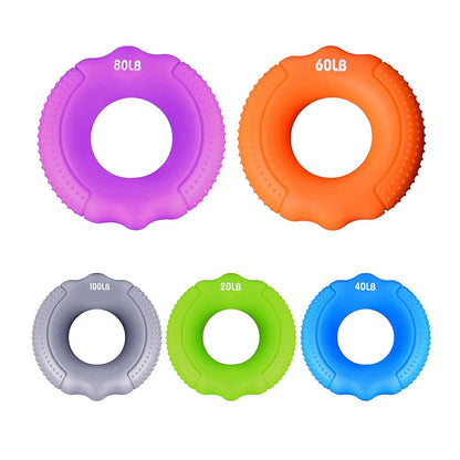 Silicone Finger Gripper Hand Resistance Band Gripping Ring Wrist Stretcher Finger Forearm Trainer Pow Exercise Carpal Expander