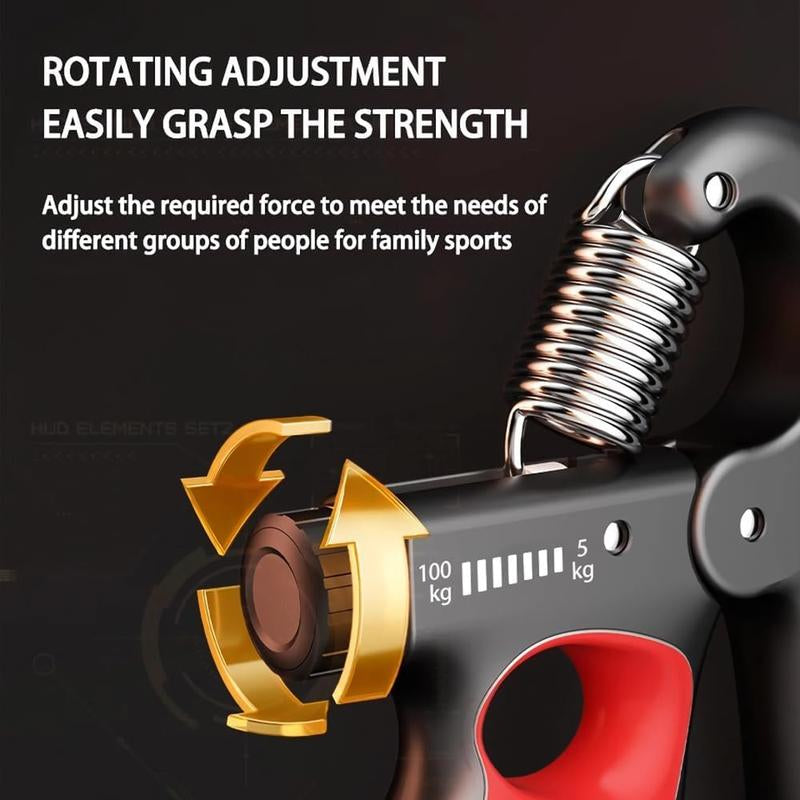 Adjustable Hand Grip Trainer with Electronic Counting New Grip Strength Trainer 5-100KG 11-220LB Adjustable Hand Gripper Strengthener Forearm Exerciser for Adults Training Strength