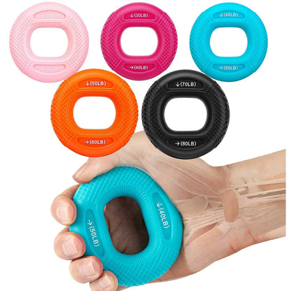 Silicone Finger Gripper Hand Resistance Band Gripping Ring Wrist Stretcher Finger Forearm Trainer Pow Exercise Carpal Expander